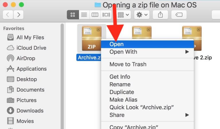 how to open a 7zip file on mac